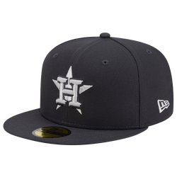 Men's - New Era Astros 59FIFTY Cap - Anthracite/Silver