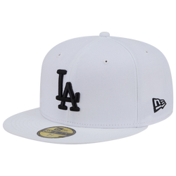 Men's - New Era Dodgers 59FIFTY Cap - White/Black
