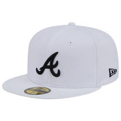 Men's - New Era Braves 59FIFTY Cap - White/Black