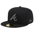 New Era Braves 59FIFTY Cap - New Era Heather Grey/Black