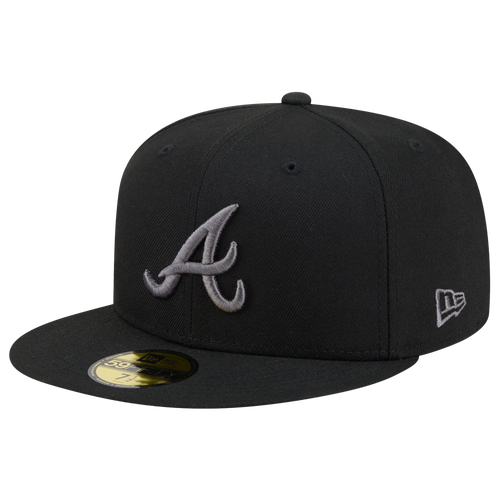 MENS - New Era Braves 59FIFTY Cap - Black/Heather Grey