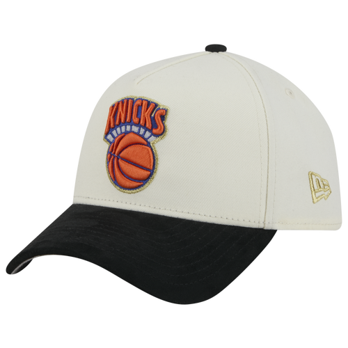 New Era Womens New York Knicks NBA 940 A-Frame Suede HWC Cap - Adult - Black Chrome / Chrome