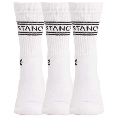 Stance Mens  Basic 3 Pack Crew Socks In White/white