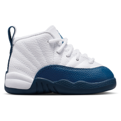 Boys' Toddler - Jordan Retro 12  - White/French Blue/Metallic Silver