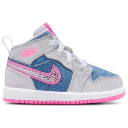 Filles, bambin - Jordan AJ1 SE à mi-cheville - Rose incandescent/Bonheur de cobalt/Blanc