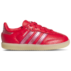 Girls' Toddler - adidas Originals Samba  - White/Metallic Red/Gum