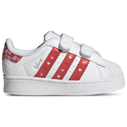 Girls' Toddler - adidas Originals Superstar LED Lights  - Black/White/Bright Red