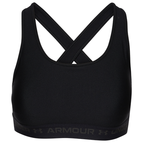 Shop Under Armour Womens  Mid Crossback Bra In Black