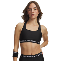 Women's - Under Armour Mid Crossback Bra - Black/White