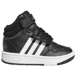 Boys' Toddler - adidas Hoops Mid - Black/White