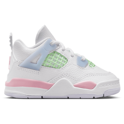 Girls' Toddler - Jordan AJ 4 Retro Fem  - Medium Soft Pink/Half Blue/White