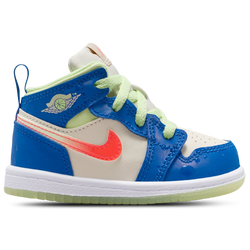 Boys' Toddler - Jordan AJ 1 Mid SE - Blue/Volt/Tan