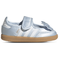 Girls' Toddler - adidas Samba Jane  - White/Blue