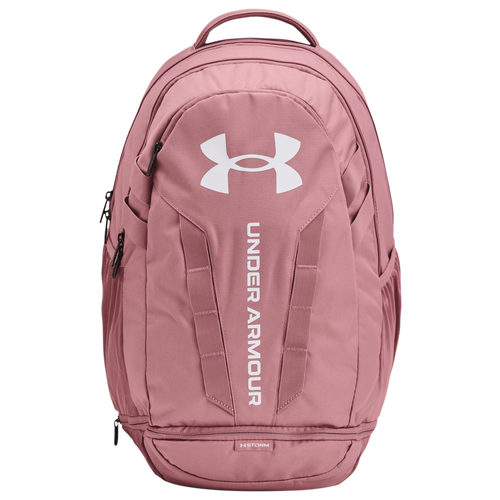 Under Armour Hustle Backpack 5.0 In Pink Elixir/pink Elixir/white