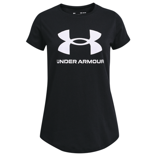 

Girls Under Armour Under Armour Sportstyle Logo T-Shirt - Girls' Grade School White/Black Size L