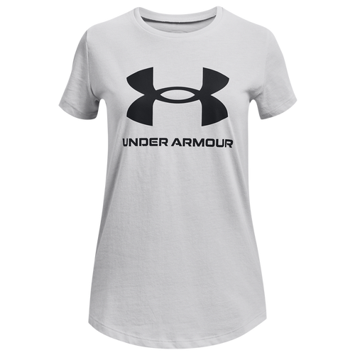 

Girls Under Armour Under Armour Live Graphic T-Shirt - Girls' Grade School Halo Gray/Black/Black Size L