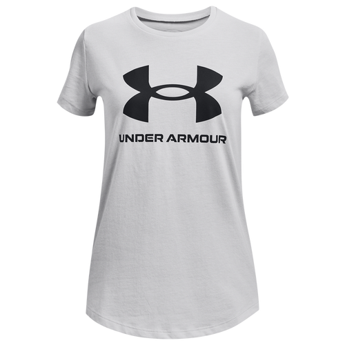 

Girls Under Armour Under Armour Live Graphic T-Shirt - Girls' Grade School Halo Gray/Black/Black Size M