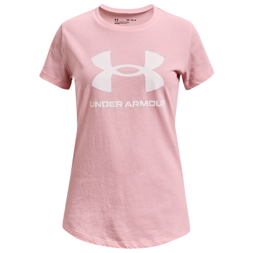 

Girls Under Armour Under Armour Sportstyle Logo T-Shirt - Girls' Grade School Prime Pink/White Size M