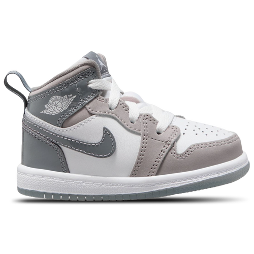 Jordan Boys AJ 1 Mid SE - Boy's Toddler Basketball Shoes Size 09.0 - White/Cool Gray/Medium Gray