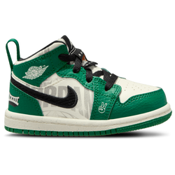 Boys' Toddler - Jordan AJ1 Mid SE  - Green/White/Black