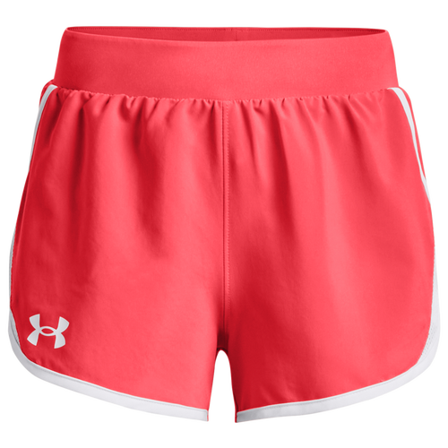 

Girls Under Armour Under Armour Fly By Shorts - Girls' Grade School White/Beta Size XS