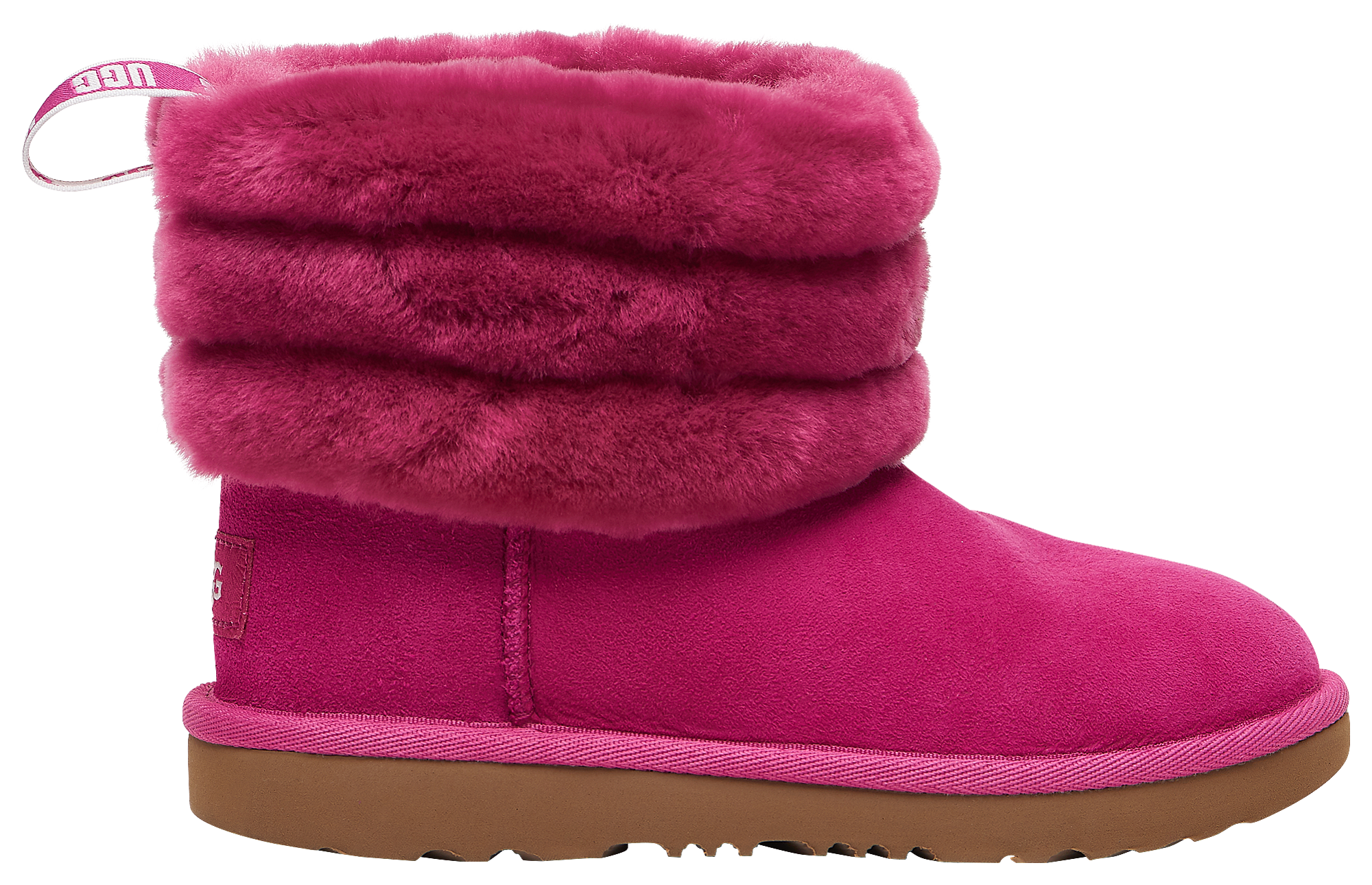 fluff mini quilted uggs pink