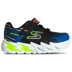 Boys' Toddler - Skechers Flex Glow  - Blue/Orange/Black