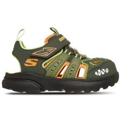 Boys' Toddler - Skechers Gore & Strap Thematic Fisherman Sandals - Orange/Green