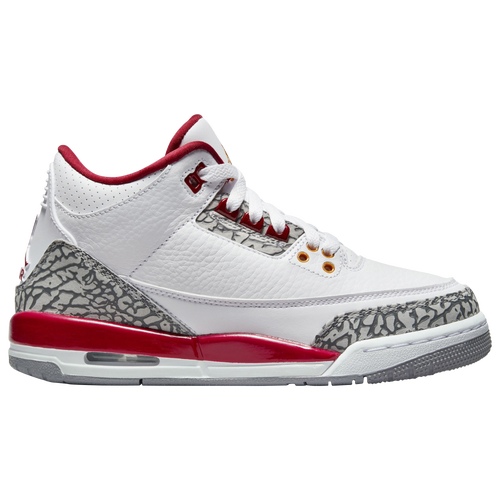 BOYS - Jordan Retro 3 - White/Cement Grey Cardinal Red