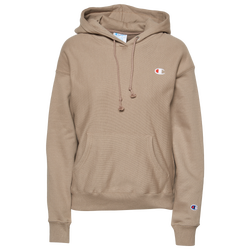 Women's - Champion Reverse Weave C Logo Hoodie - Beige/Beige