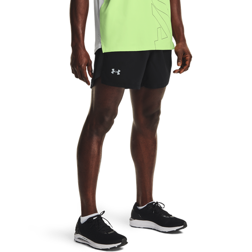 

Under Armour Mens Under Armour 5Launch Stretch Woven Run Shorts - Mens Black/Black/Reflective Size XL