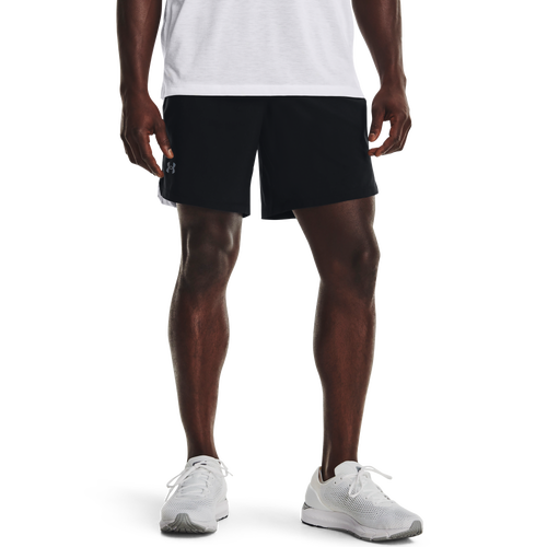 

Under Armour Mens Under Armour 7Launch Stretch Woven Run Shorts - Mens Black/White Size XXL