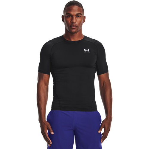 Under Armour Mens  Heatgear Armour Compression Short Sleeve Football T-shirt In Black/white