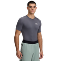 Under Armour HeatGear Compression S/S T-Shirt - Under Armour Castlerock/White