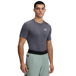 Men's - Under Armour HeatGear Armour Compression S/S Football T-Shirt - Castlerock/White