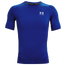 Under Armour HeatGear Armour Compression S/S Football T-Shirt - Men's Royal/White