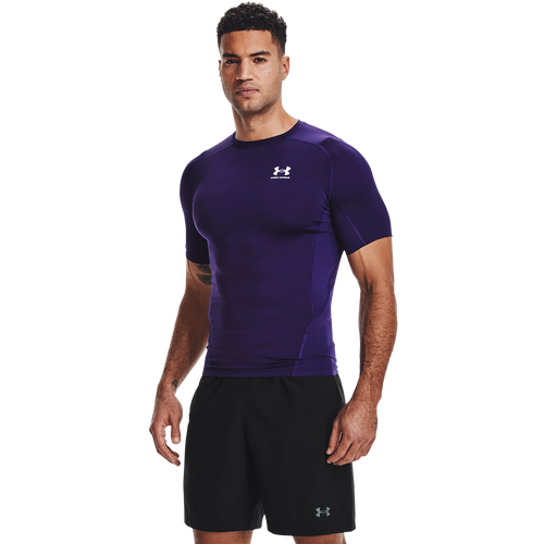 Under Armour HeatGear Compression Shorts Purple/White