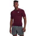 Under Armour HeatGear Compression S/S T-Shirt - Under Armour Maroon/White