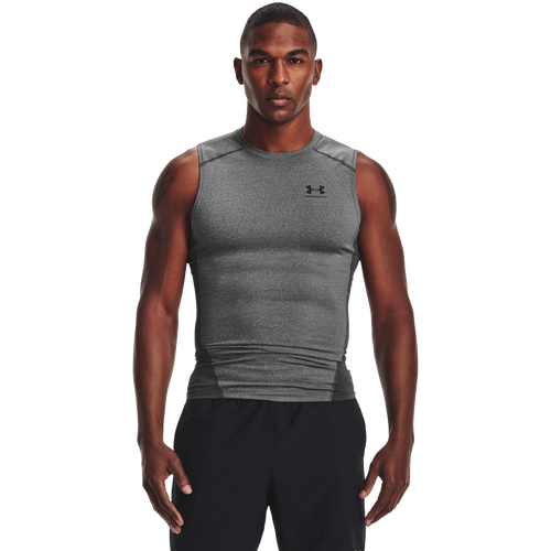 

Under Armour Mens Under Armour HeatGear Armour Compression S/L Shirt - Mens Carbon Heather/Black Size XXL