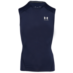 Men's - Under Armour HeatGear Armour Compression S/L Shirt - Midnight Navy/White