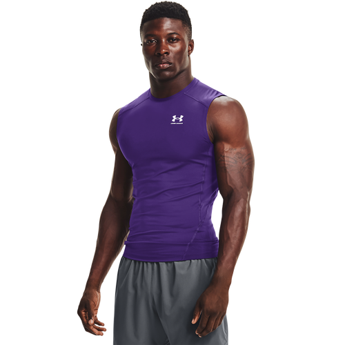 

Under Armour Mens Under Armour HeatGear Armour Compression S/L Shirt - Mens Purple/White Size M