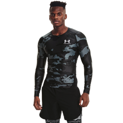 Men's - Under Armour ISOChill Compression L/S Top - Black Camo