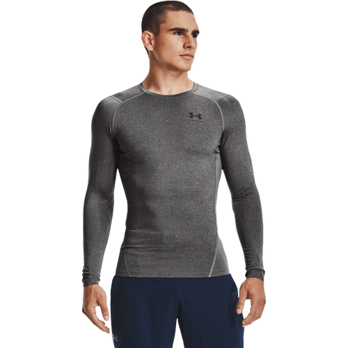 

Under Armour Mens Under Armour HeatGear Armour Comp L/S T-Shirt - Mens Carbon Heather/Black Size XL