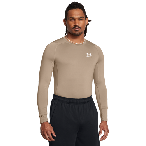 

Under Armour Mens Under Armour HeatGear Armour Comp L/S T-Shirt - Mens Sahara/White Size 4XL