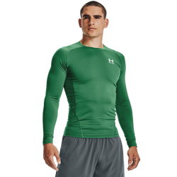 Men's - Under Armour HeatGear Armour Comp L/S T-Shirt - Team Kelly Green/White