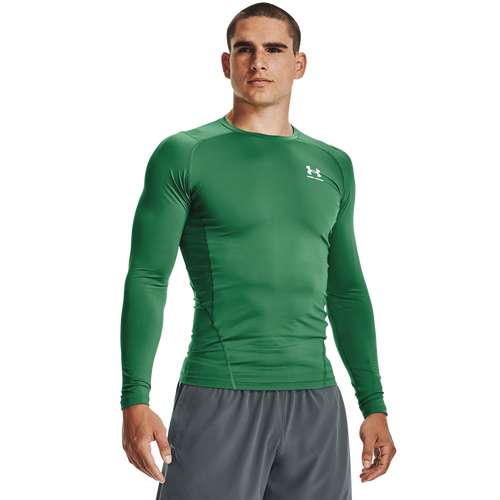 

Under Armour Mens Under Armour HeatGear Armour Comp L/S T-Shirt - Mens Team Kelly Green/White Size L