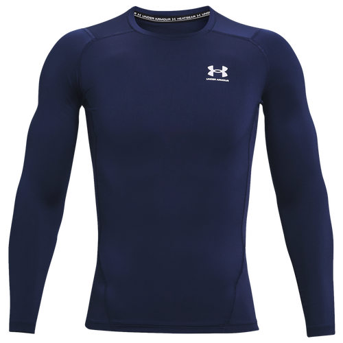 

Under Armour Mens Under Armour HeatGear Armour Comp L/S T-Shirt - Mens Midnight Navy/White Size L