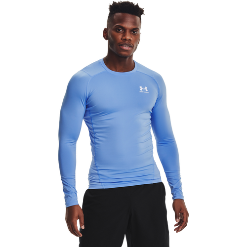 

Under Armour Mens Under Armour HeatGear Armour Comp L/S T-Shirt - Mens Carolina Blue/White Size L