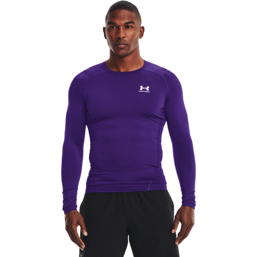 

Under Armour Mens Under Armour HeatGear Armour Comp L/S T-Shirt - Mens White/Purple Size M