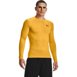 Men's - Under Armour HeatGear Armour Comp L/S T-Shirt - Steeltown Gold/Black